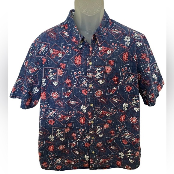 REYN SPOONER Tailored Boy Scouts of America Aloha Hawaiian Shirt Men XL - Picture 1 of 8